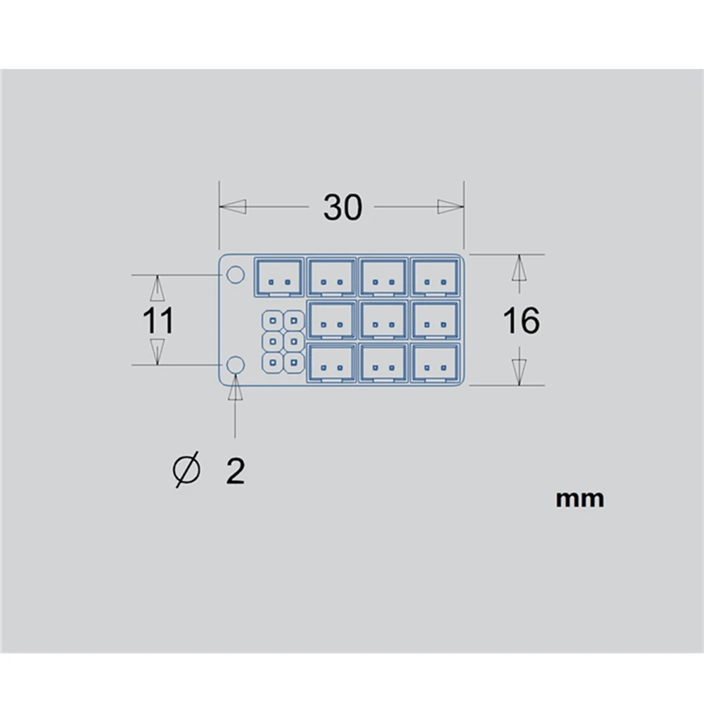 ABUM-10X Light System Expansion Board PH2.0 Expansion Module For Tamiya MFC-03 1/14 RC Truck Scania Actros 1/10 RC Crawler(A)