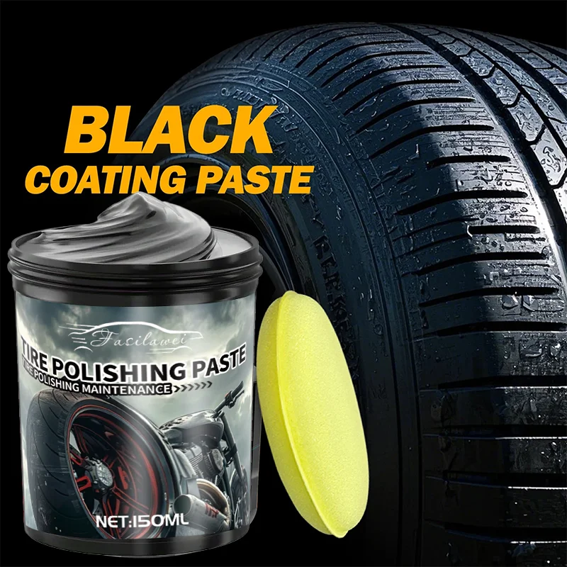 NEW Professional Car Tire Shine Wax –Gloss Enhancement & Blackening,Anti-Aging & Color Retention,Long-Lasting Protection