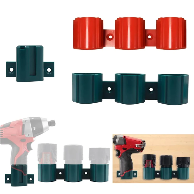 For Makita Battery Rack Durable Battery Hanger For Milwaukee/Bosch 10.8/12V Tool Holder Dock Mount Battery Holder Wall Mounted