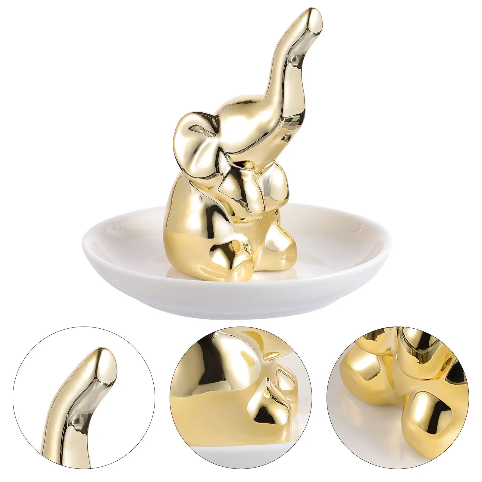 Animal Shaped Jewelry Dish Storage Tray Ceramic Decorative Plate Display Creative Space-saving