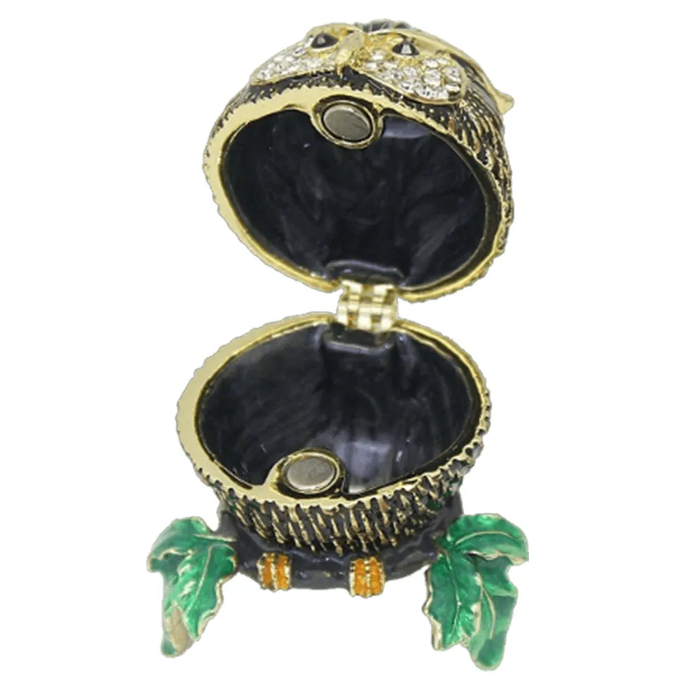 

Enamel Owl Jewelry Box Alloy Decorative Trinket Container for Rings Necklaces Earrings Valentine Gift Home Desktop Ornament