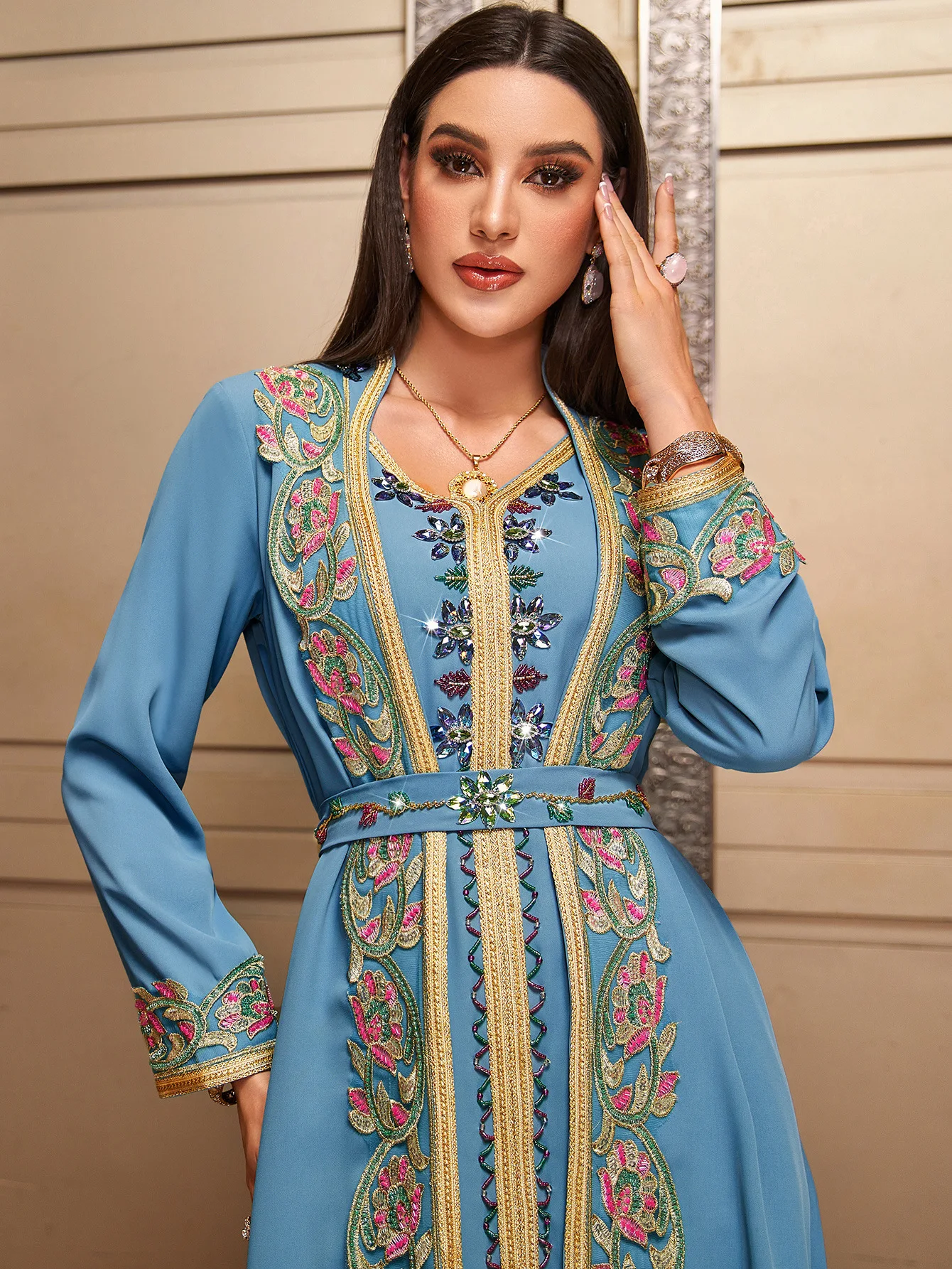 Diamonds Embroidery Abaya Duba - огляд і ціна Embroidery Kebaya
