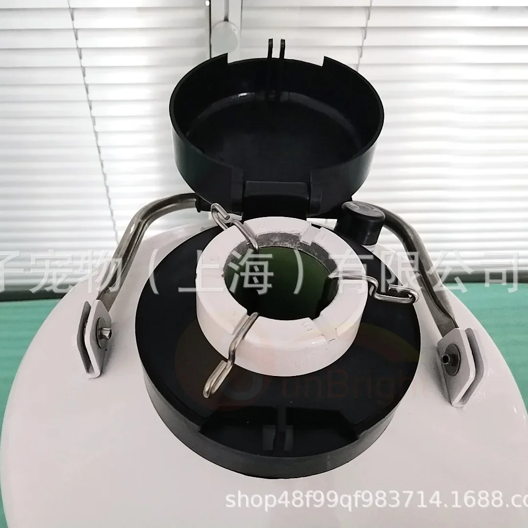 10 liters Veterinary  Storage Liquid Nitrogen Tank, Insulated Aviation Material Cell Frozen Sperm Experimental Specimen