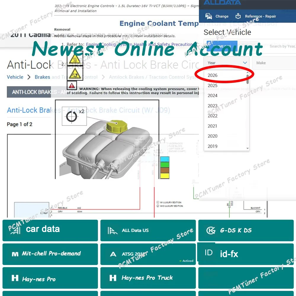 

NEW Alldata Online Software Hay-nes Pro Mit-chell Pro-demand Support PC Webpage Android Car Maintenance Essential