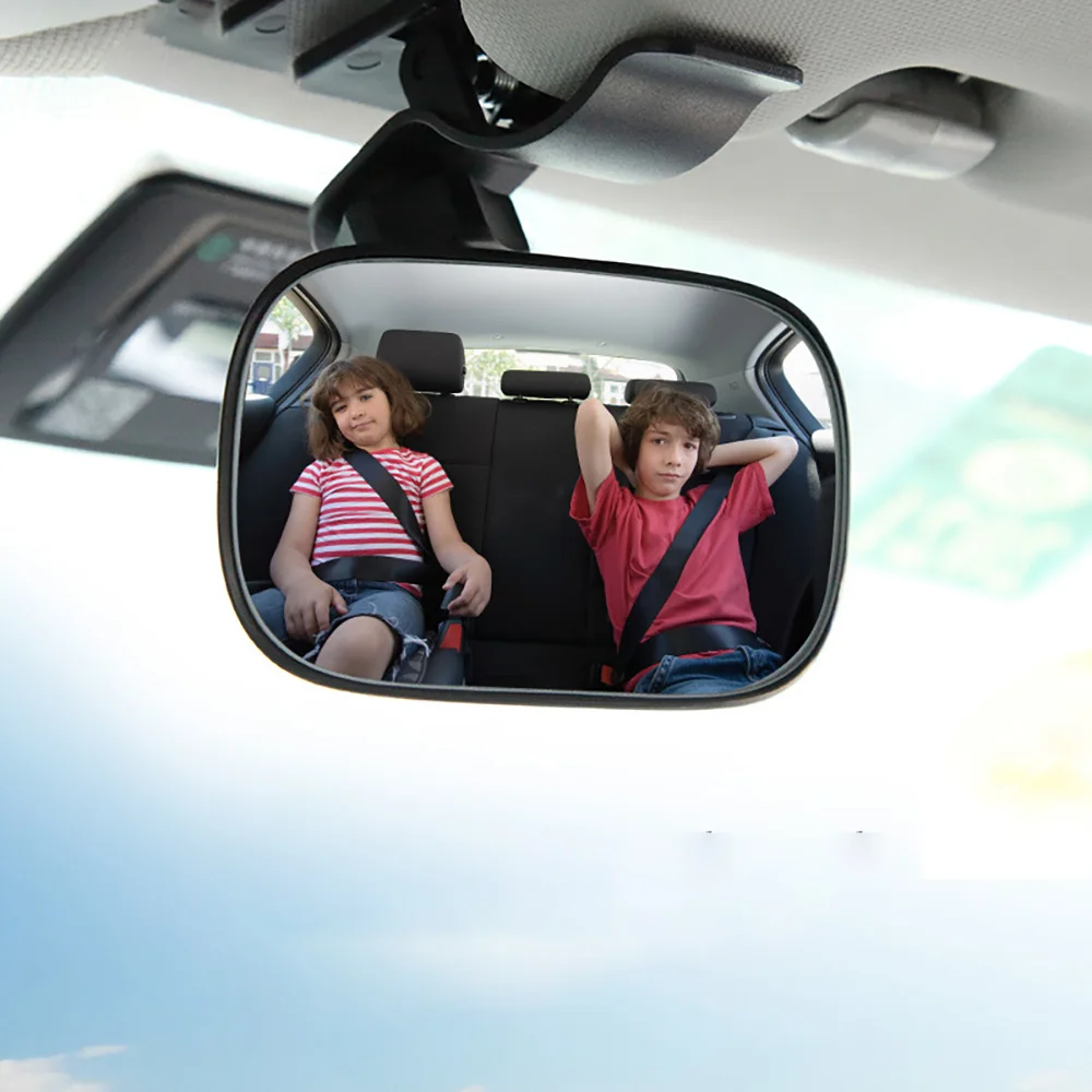 Baby Car Rearview Mirror Glass Suction Cup Mirror Sunshade Plate Clip Mirror Rearview Mirror Baby And Child Monitor Angle Adjust