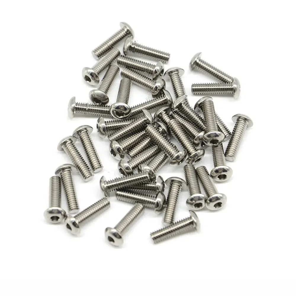 1 piece M2 M2.5 M2.6 M3 M4 GR5 TC4 Titanium Alloy Button Head Screw Bolts Hex Socket Length 4mm-23mm for Model Aircraft Car DIY