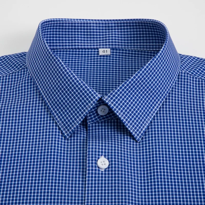 Striped Plaid Shirts Men's Long Sleeve Shirt Non-Iron Printing Casual Men's Shirt Long Sleeve Slim Fit Business Wrinkle-Free