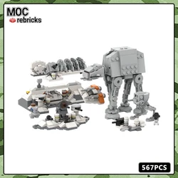 MOC  Sci-Fi Walker Robot Building Blocks Military Galaxy Battle Scout Mech Model Bricks Set
