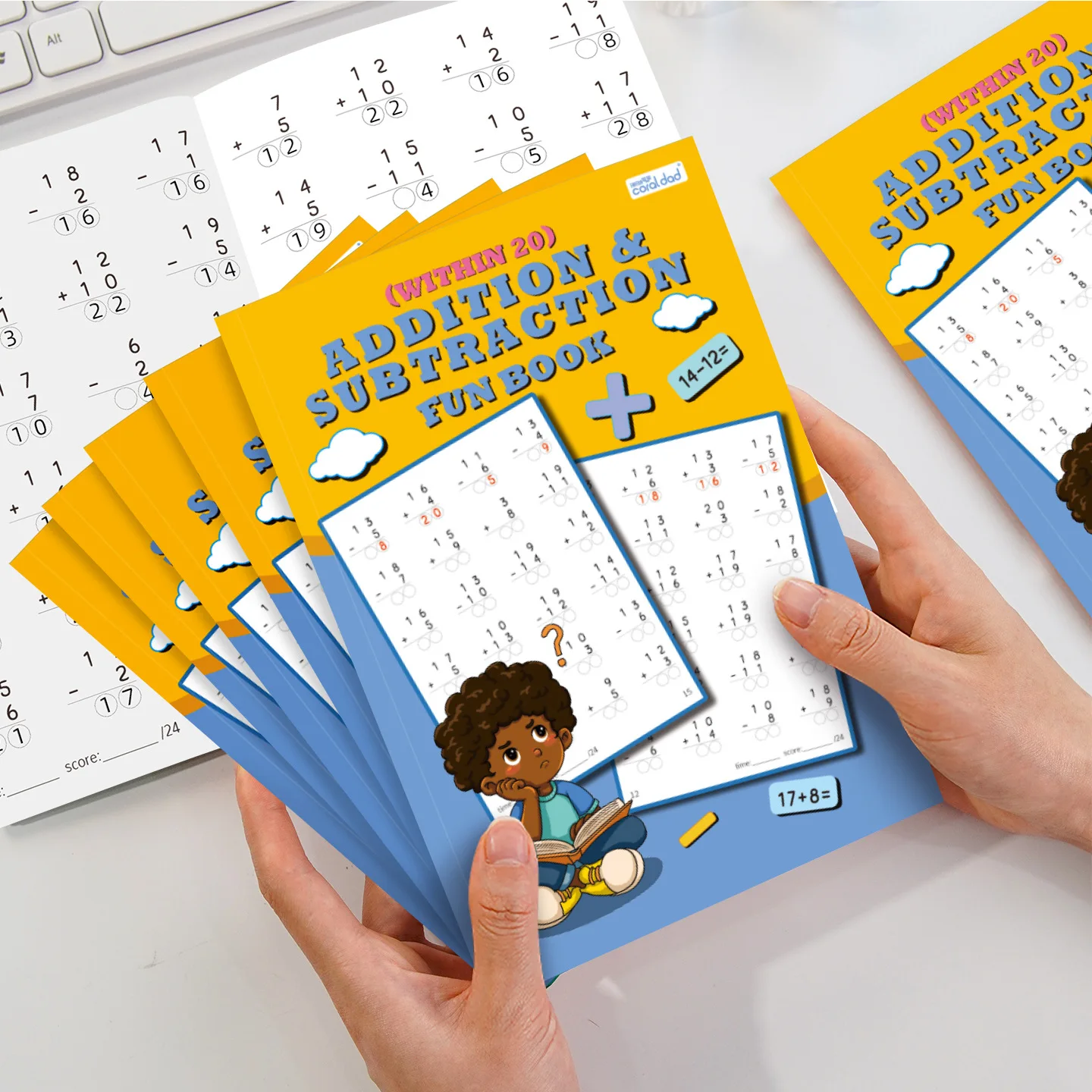 Addition and Subtraction Fun Book Within 20 Kids Math Workbook Elementary Arithmetic Practice Notebook Early Learning Workbook