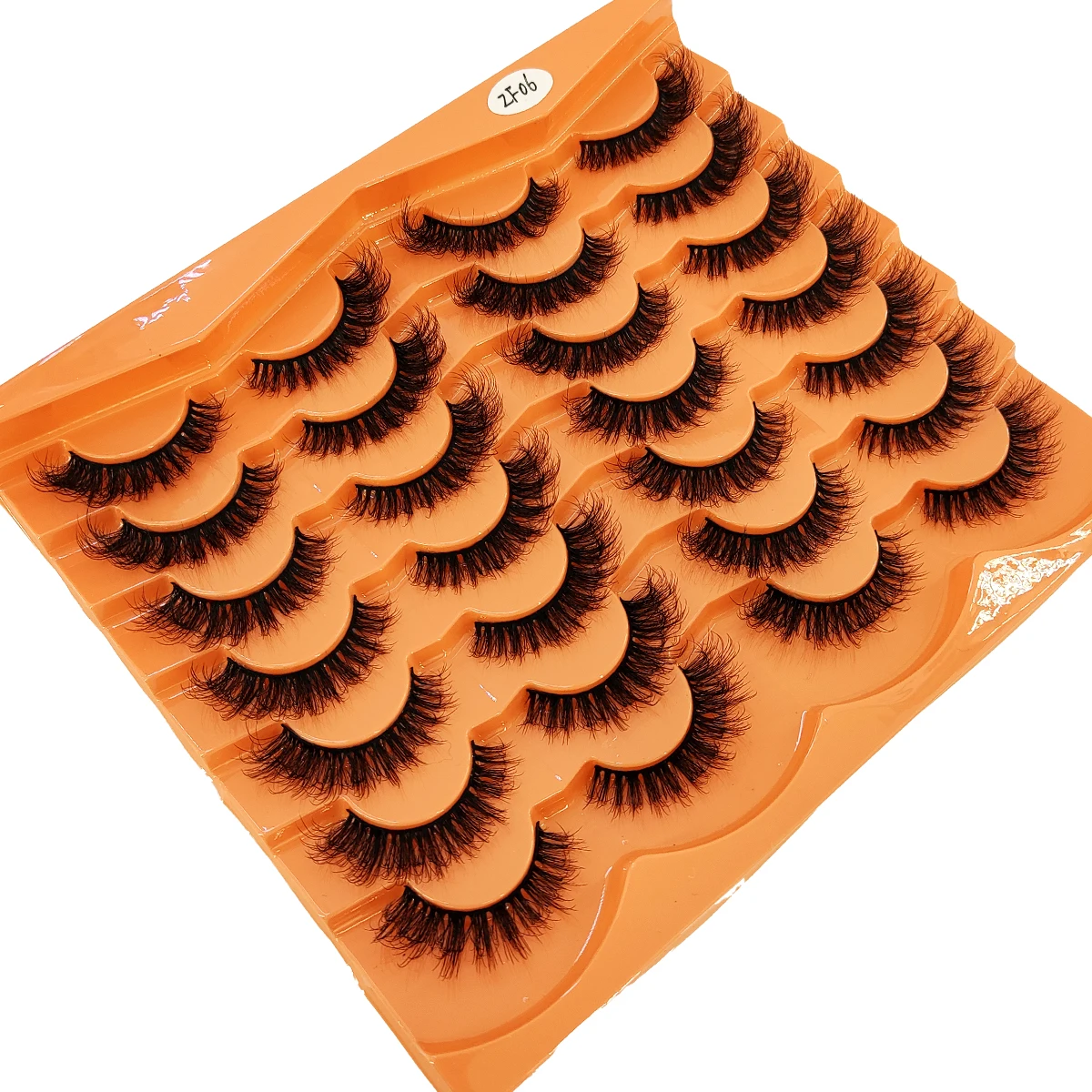 新しい 14 ペア 3D 人工ミンクつけまつげナチュラル乱雑まつげエクステンションメイクまつげ