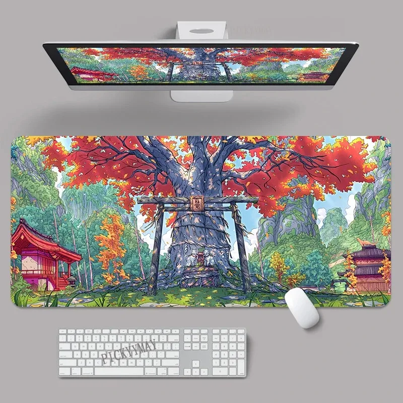 pretty landscape Mouse Pad Gaming 900x400mm Computer Large Custom sakuraMousepad XXL Natural Rubber