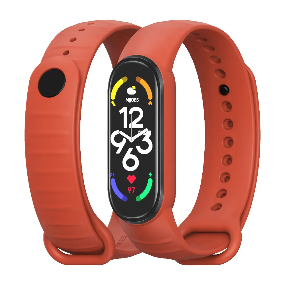 Mi Band 7 Strap for Mi Band 6 5 Silicone Smartwatch Correa Miband 6 Bracelet Breathable Wristbands for Xiaomi Replacement