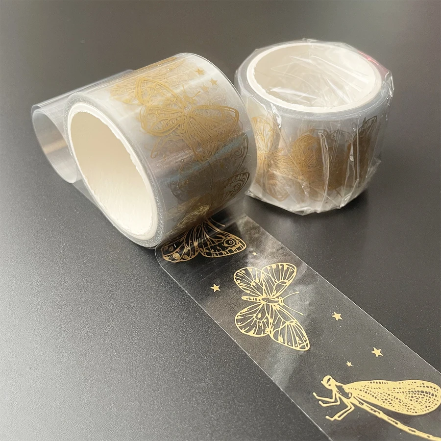 crushed leaves transparent washi tape feather adhesive tape diy scrapbooking sticker label waterproof tape school stationery