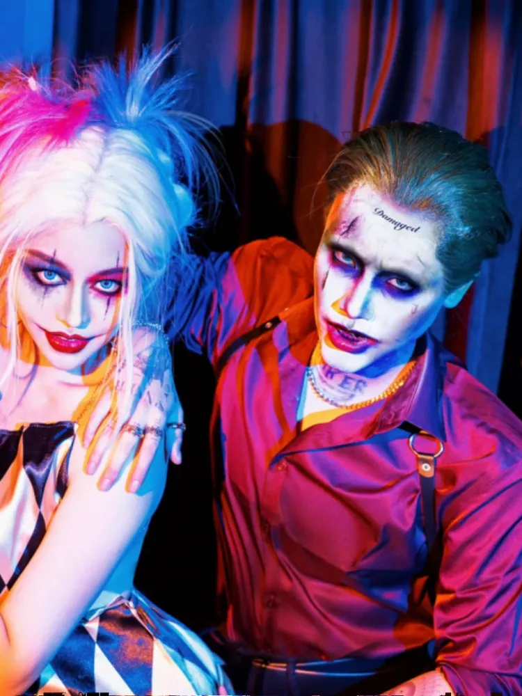 

Joker Origin irt Cosplay Costume loween Performance Suit Slim Fit Long Sve Casual irt for Teens Regular Length