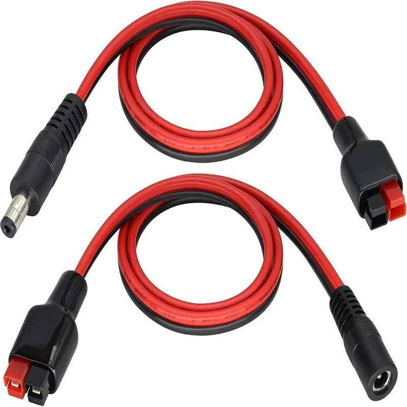 12AWG Pure Copper SAE To DC 5.5*2.1mm Male Female Plug Adapter Cable DC5521 To SAE Conversion Power Cord for Solar Battery Pack