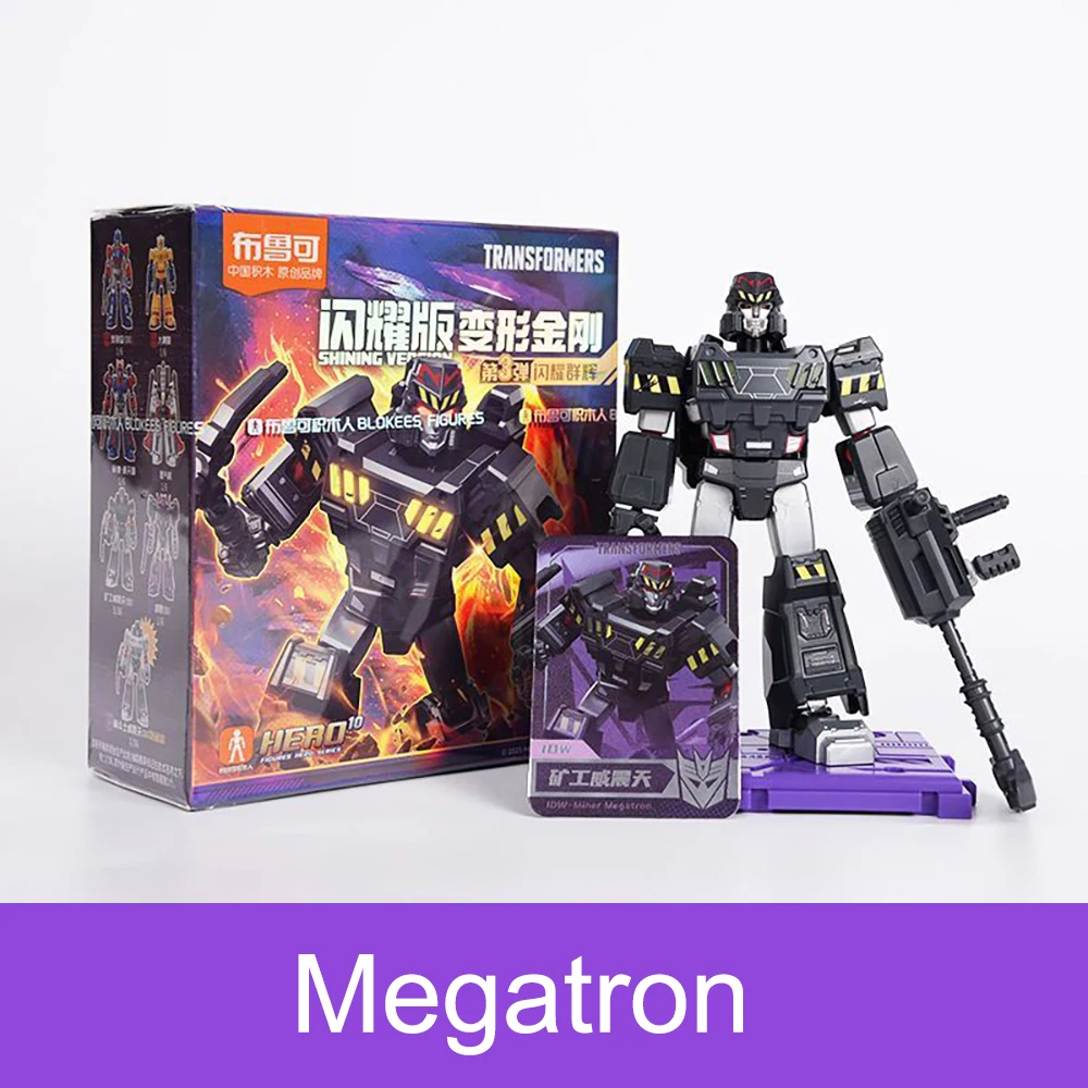 En stock Blokees Transformers versión brillante fase 3 Ultra Magnus, Ramjet, Tarn, Bumblebee y Megatron juguetes de ensamblaje de 10cm