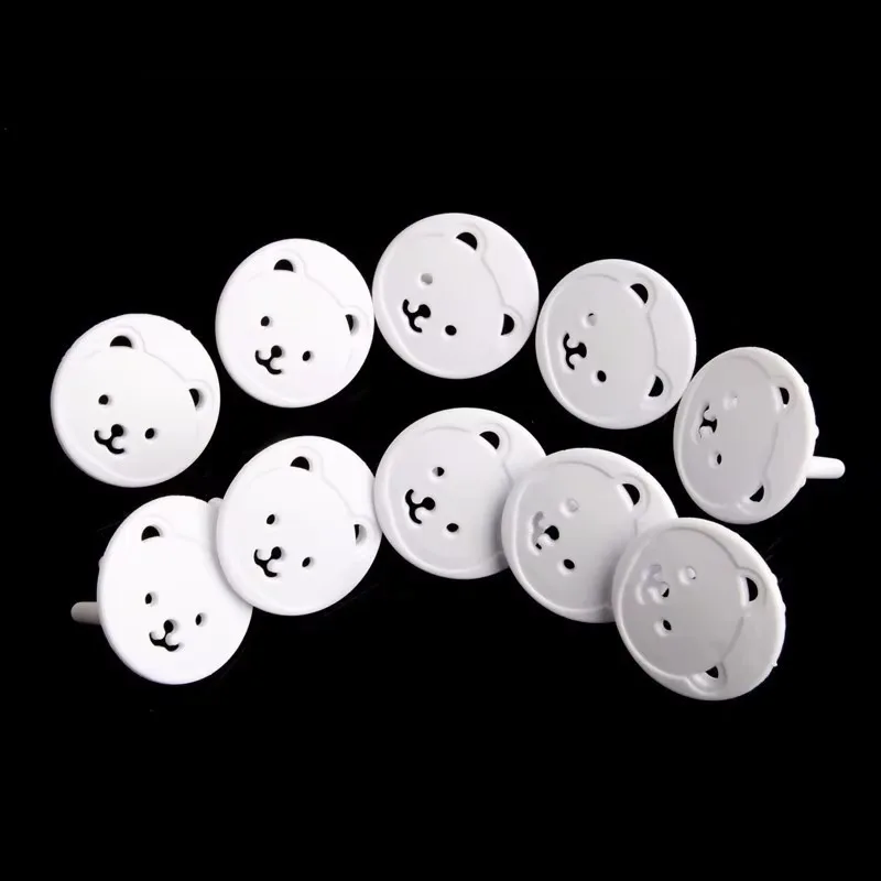 5/10/20Pcs Plugs Protector Cover Switch Covers Cute Bear Power Socket Cover Plugs Cover Child Safety Protector Proof Electric