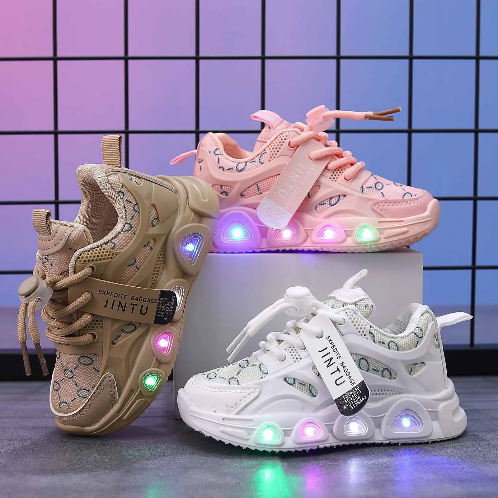 Scarpe luminose per bambini a LED Scarpe luminose a LED per ragazze Scarpe da passeggio per bambini Ragazze Bambini Bambini Sneaker casual per bambini per ragazzo