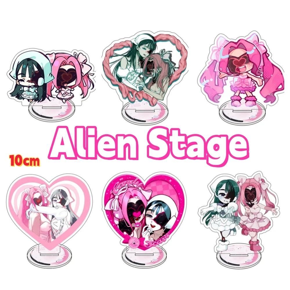 Alien Stage Sweet Dream Cafe Series Sua Mizi Double Acrylic Stand Cute Chibi Figure Anime Desk Decoration Gift key chain