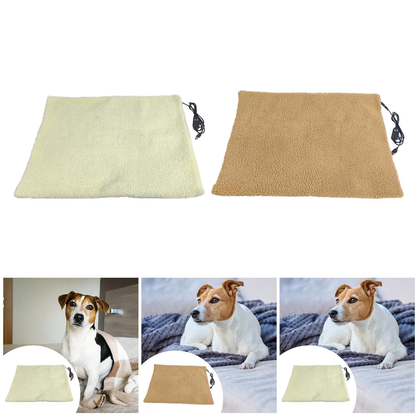 

Self Warming Cat Bed Non Slip Heated Pet Pad USB Thermal Blanket for Comfortable Dog Crate Pad for Small Pets