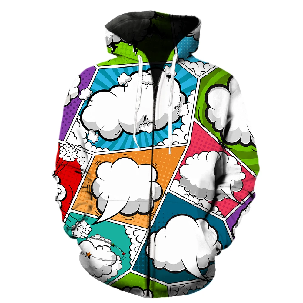 

Explosion Boom Men's Zipper Hoodie Harajuku Sweatshirts 3D Print Cool With Hood Jackets Casual 2022 Hot Sale Unisex Fashion Tops