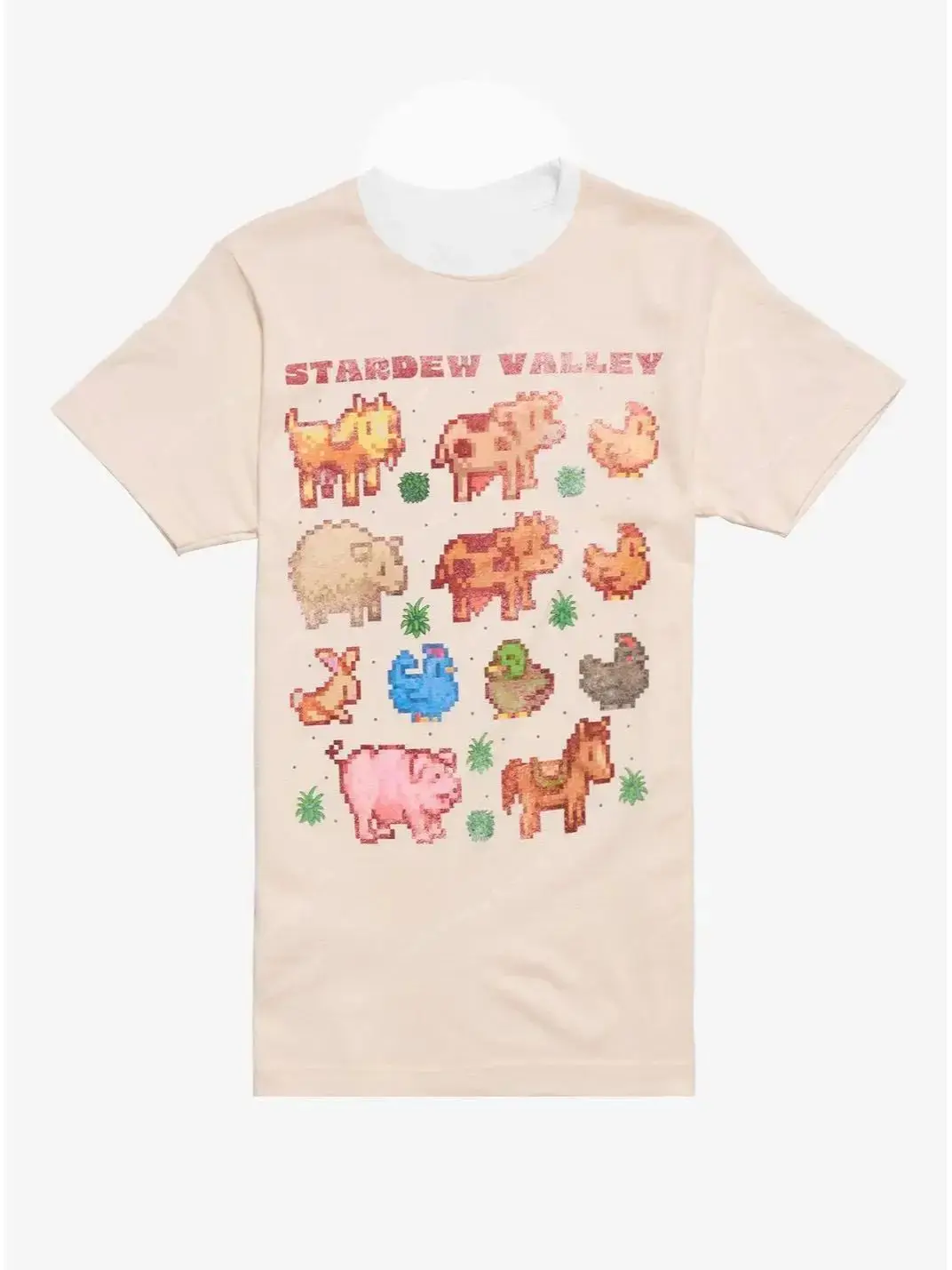 جديد وصول Stardew وادي الحيوان شبكة الفتيات صالح الفتيات تي شيرت للرجال والنساء الاطفال الصيف السببية نمط موضة Y2k التي شيرت