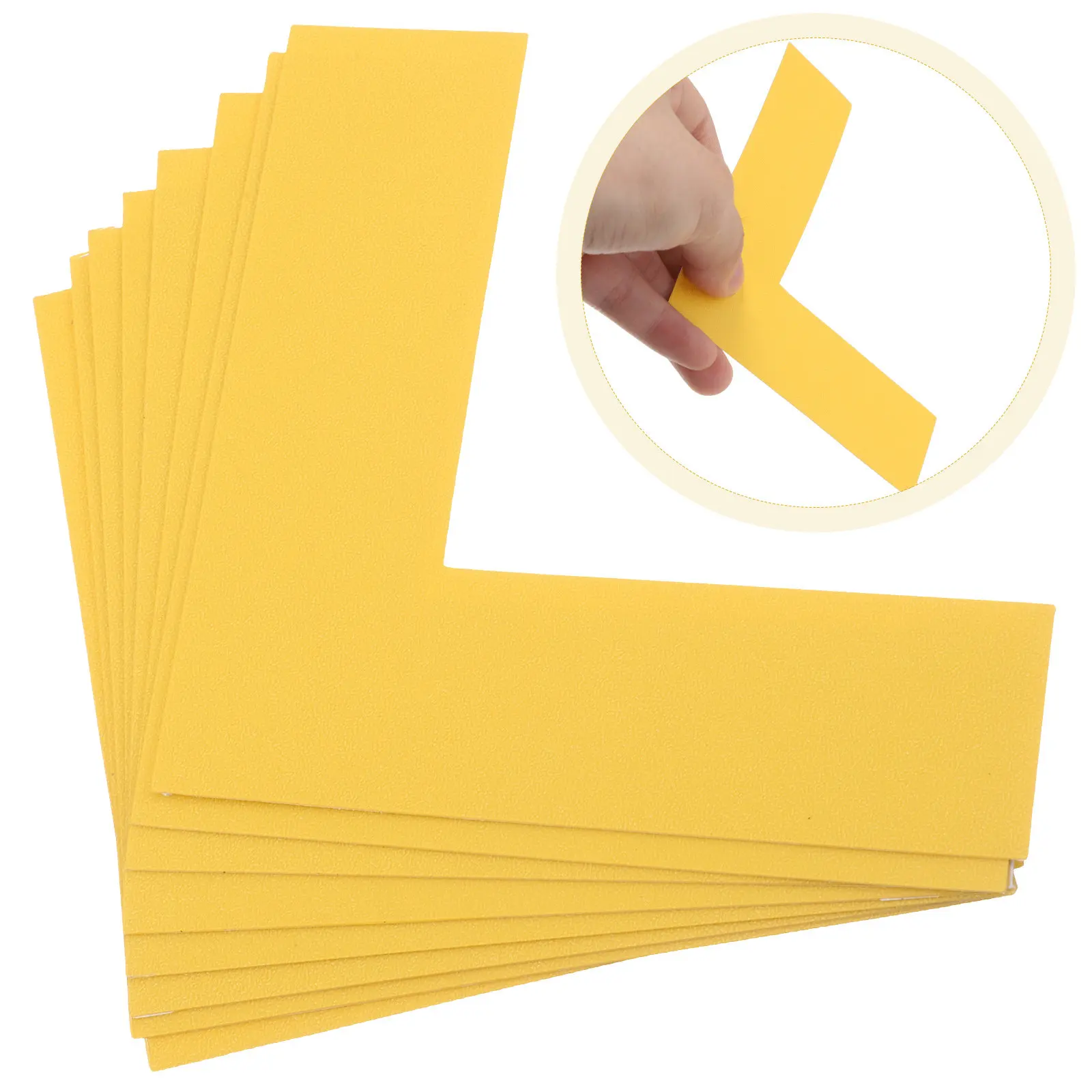 8Pcs L-Shaped Floor Markers for Warehouse & Office – Anti-Slip, Wear-Resistant Concrete Positioning Labels