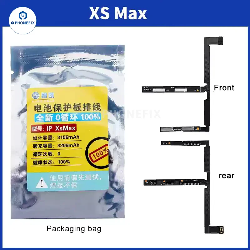 For iPhone X-16 Pro Max Original 0 Cycle 100% Health Battery Protection Board Flex Cable Battery BMS Replacement Repair FPC