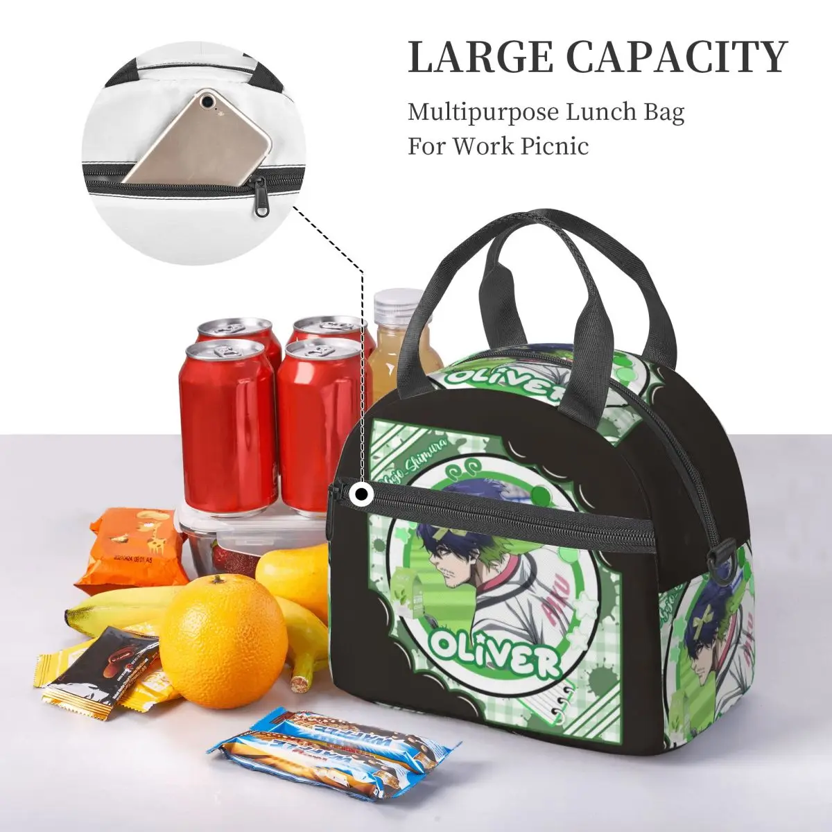 Oliver Aiku Lunch Bags Insulated Bento Box Waterproof Lunch Tote Leakproof Picnic Bags Cooler Thermal Bag for Woman Girl Travel