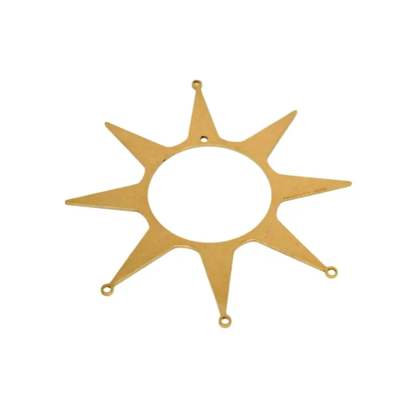 Brass Unplated Sun Pendant DIY Crystal Suncatcher Making Light Shadow Wind Chimes Part Window Christmas Hanging Decor Suspension - view 4