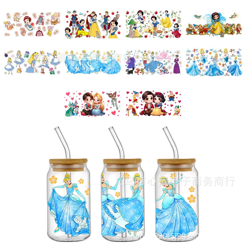 

Новая милая кристально прозрачная наклейка Q Princess UV DTF, водонепроницаемая, устойчивая к царапинам, с рисунком