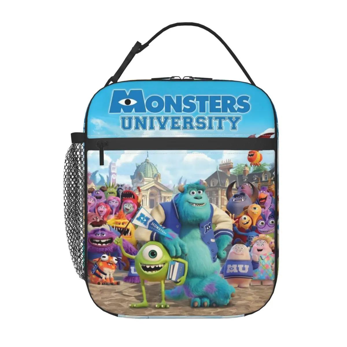 

Custom Monsters University Comics Lunch Bag for Cooler Thermal Insulated Bento Box Kids School Children Waterproof Tote Bags