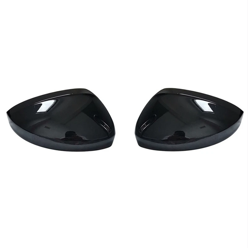 1Pair Car Baked Black Rear View Mirror Cover For 2017-2020 VW Tiguan Allspace Rearview Mirror Housing Modified Pieces Parts