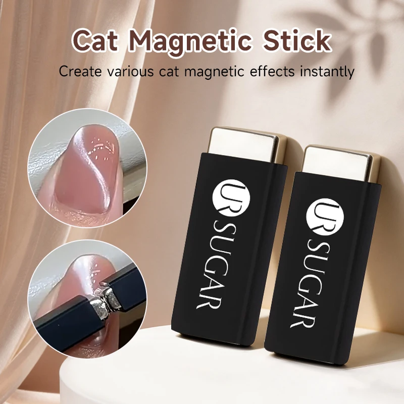 

UR SUGAR 1/2pcs Nail Strong Dual-Headed Nail Cat Magnet French Wide Light Ribbon Effect Manicure Nail Art Tool