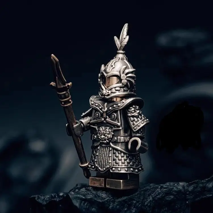Yulin Army Chinese Style Metal Figure Figure Figure Figure Moveable National Trend Armor Armor General Trendy Toy Statue Pendant