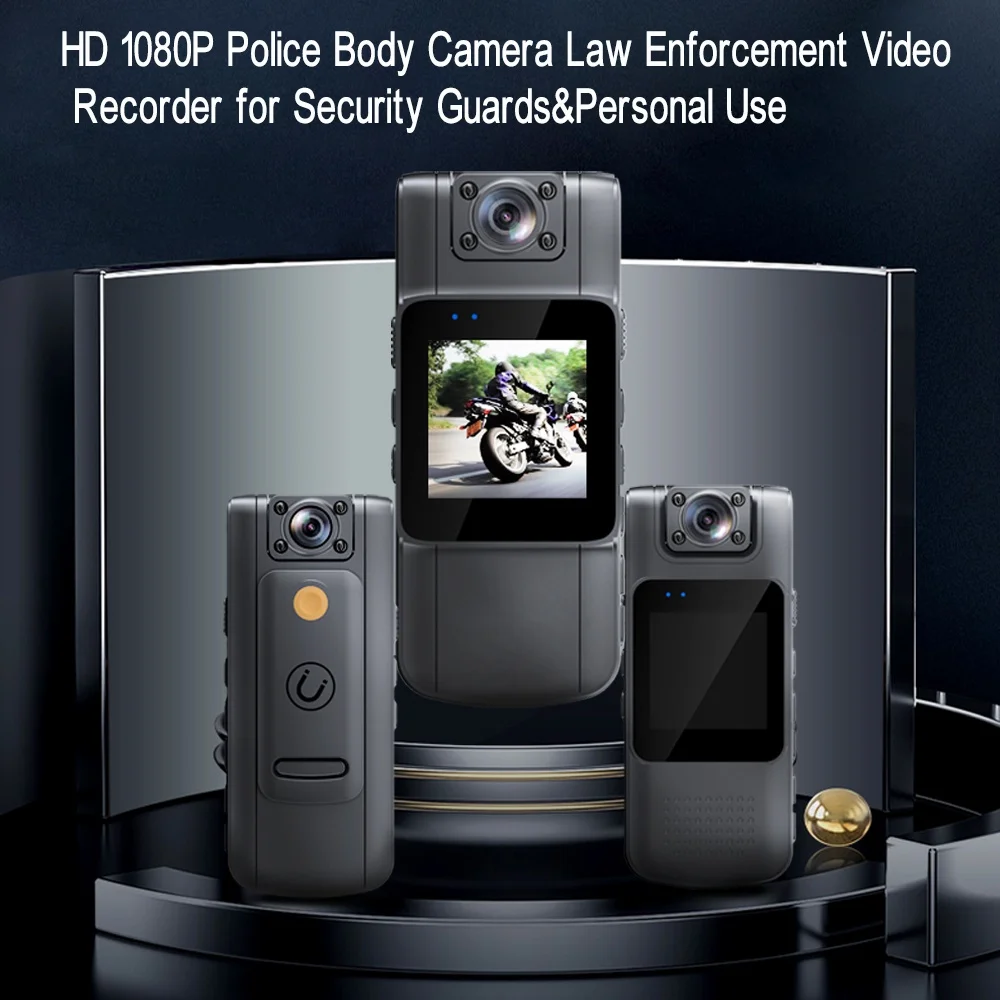 Mini Camera With HD IPS Screen,180 Rotatable Len And Back Clip Full HD police Body Worn Camera,Wearable,Pocket Bodycam Camcorder