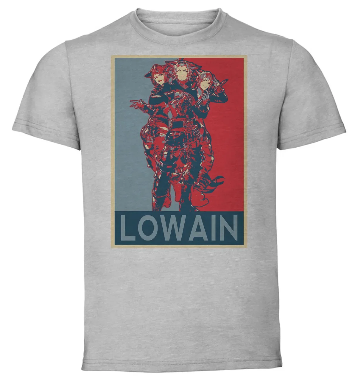 T-Shirt Unisex - Grey - Propaganda - Granblue Fantasy Lowain