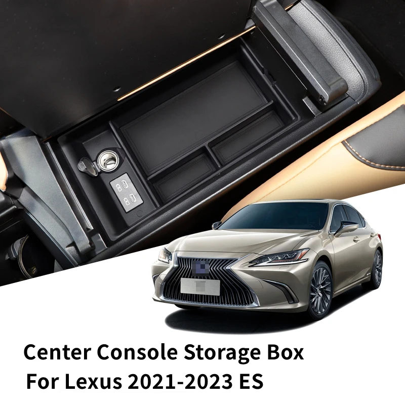 

Center Console Organizer For Lexus 2021-2024 ES200 ES260 ES300h Central Armrest Storage Box Stowing Tidying Interior Accessories