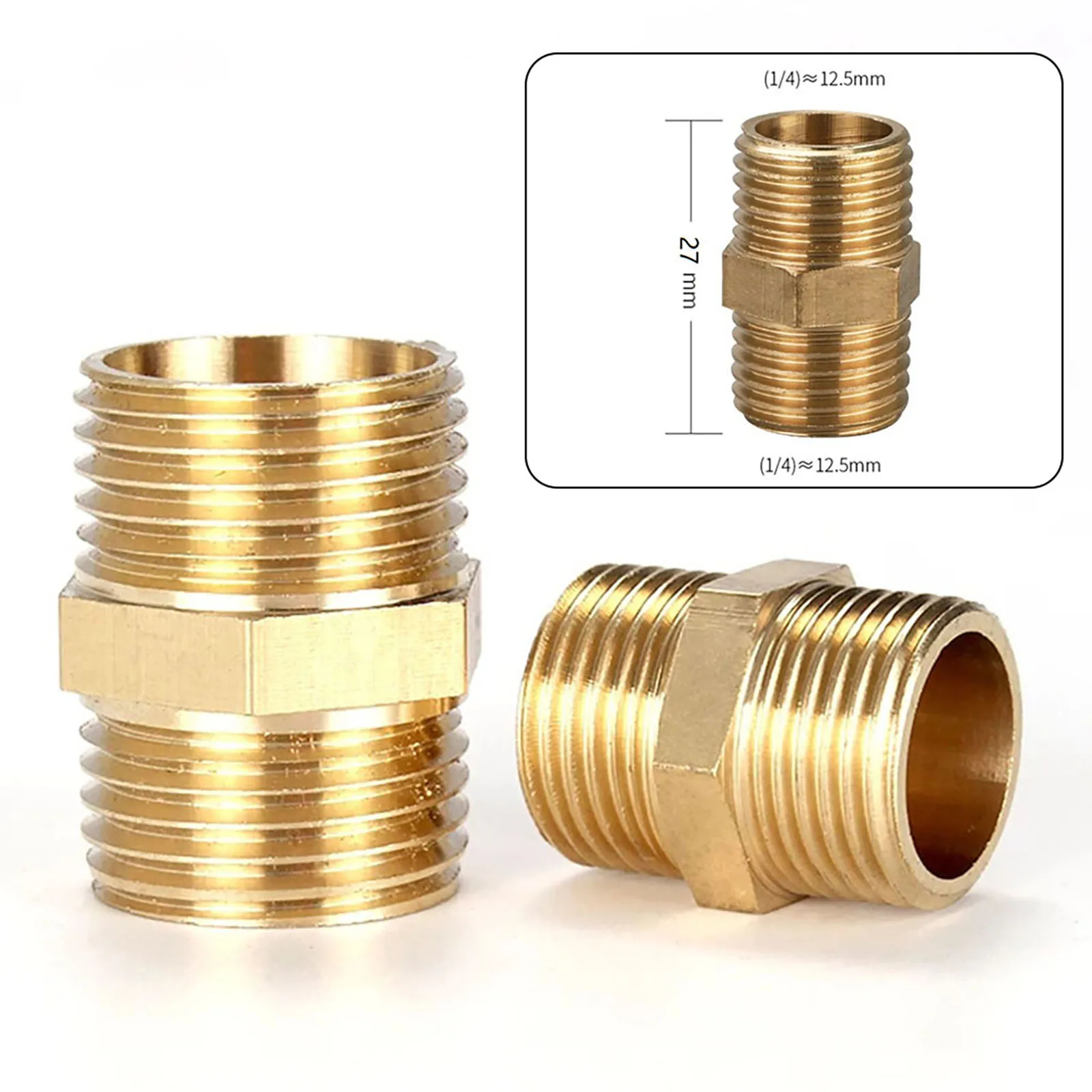 Compressor Fittings Air Line Hose Connector Air Compressor Setup Easy Installation Hex Nipple Fitting Suitable For Oil
