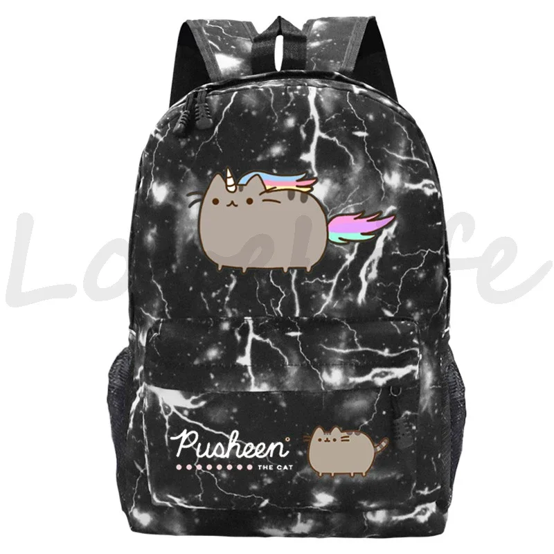 Gato dos desenhos animados mochila escolar crianças anime sacos de escola meninos meninas de volta à escola presente mochila 16 Polegada zíper