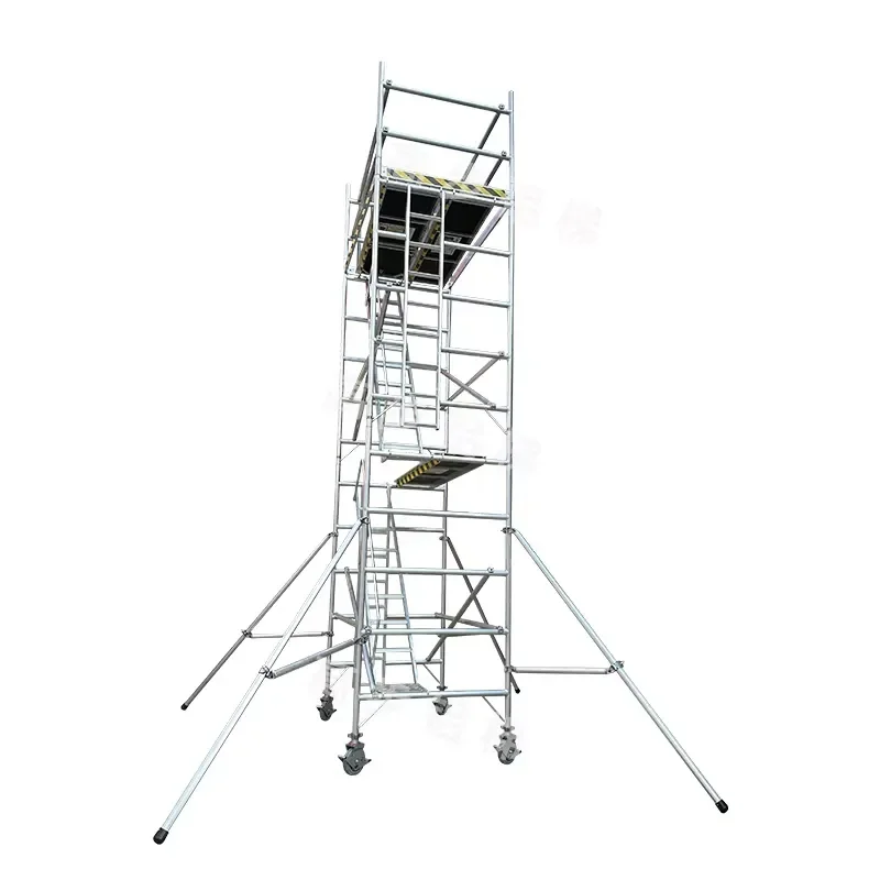 Aluminum High Quantity with Inclined Ladder Scaffolding