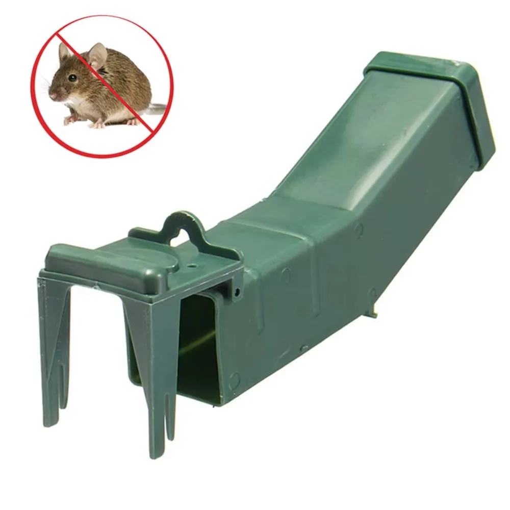 Reusable Mousetrap Bait Box Mice Rat Rodent Self-locking Garden Mouse Trap Cage Animal Control Tool Home Garden Mouse Catcher