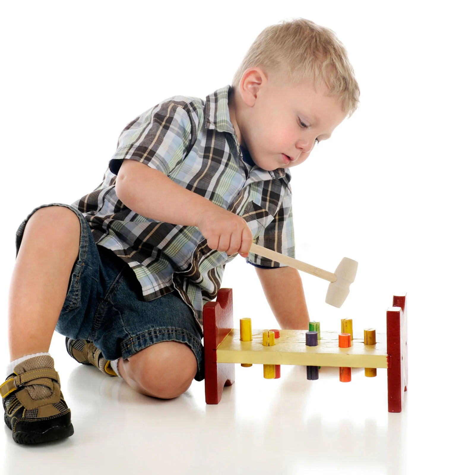 36 قطعة من مطرقة المطرقة الخشبية للأطفال، أداة تدريب عضلات اليد للتفاعل بين الوالدين والطفل، هدية عيد ميلاد، نشاط ممتع #2