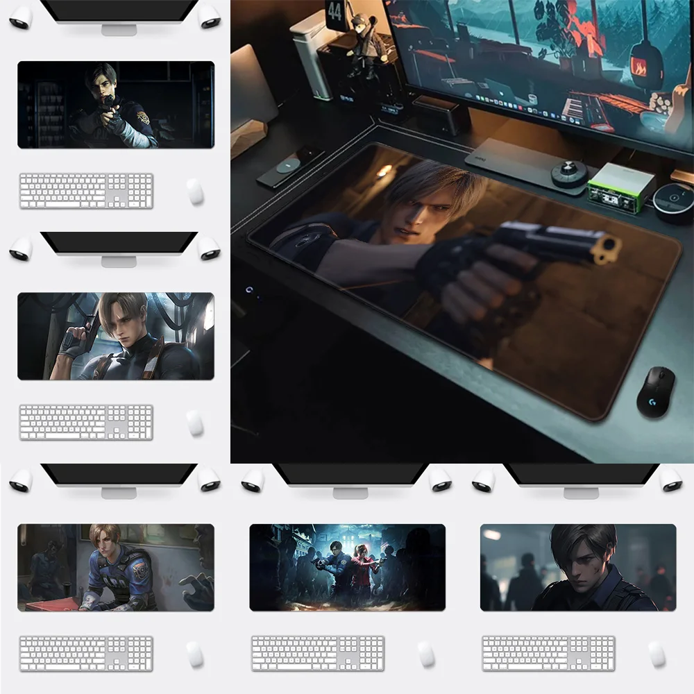 Leon Kennedy Mousepad HD Printing Computer Gamers Locking Edge Non-slip Mouse Pad XXL90x40cm Keyboard PC Desk Pad