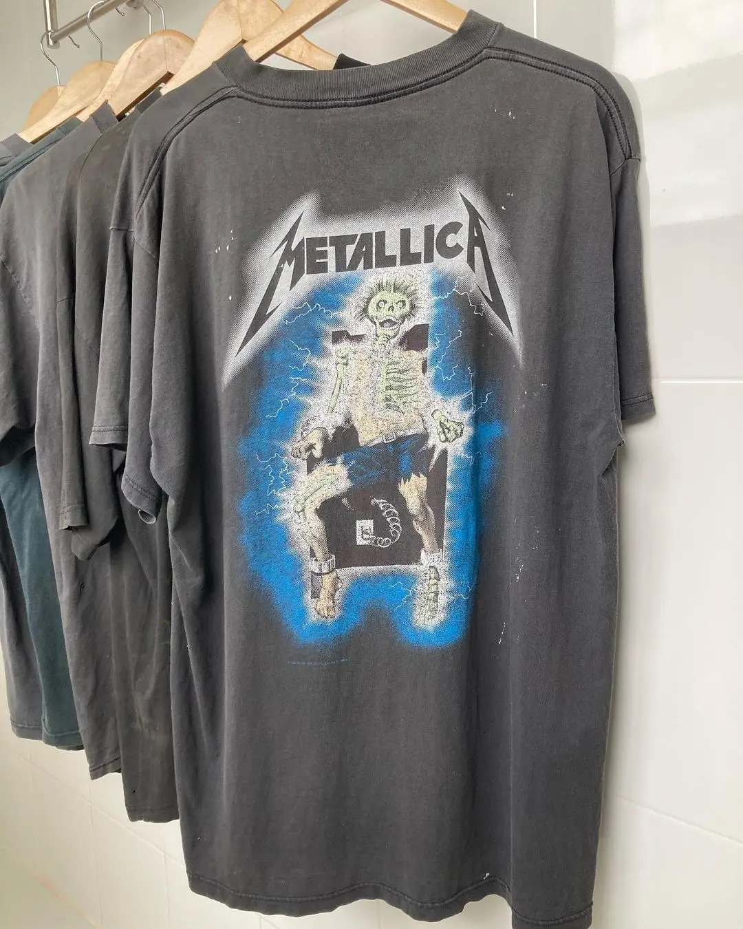 Metallica 1984 Album Song Ride The Lightning Heavy Old Short Sleeve T Women Clothing Gothic Harajuku Y2k Top GraphicT Shirts