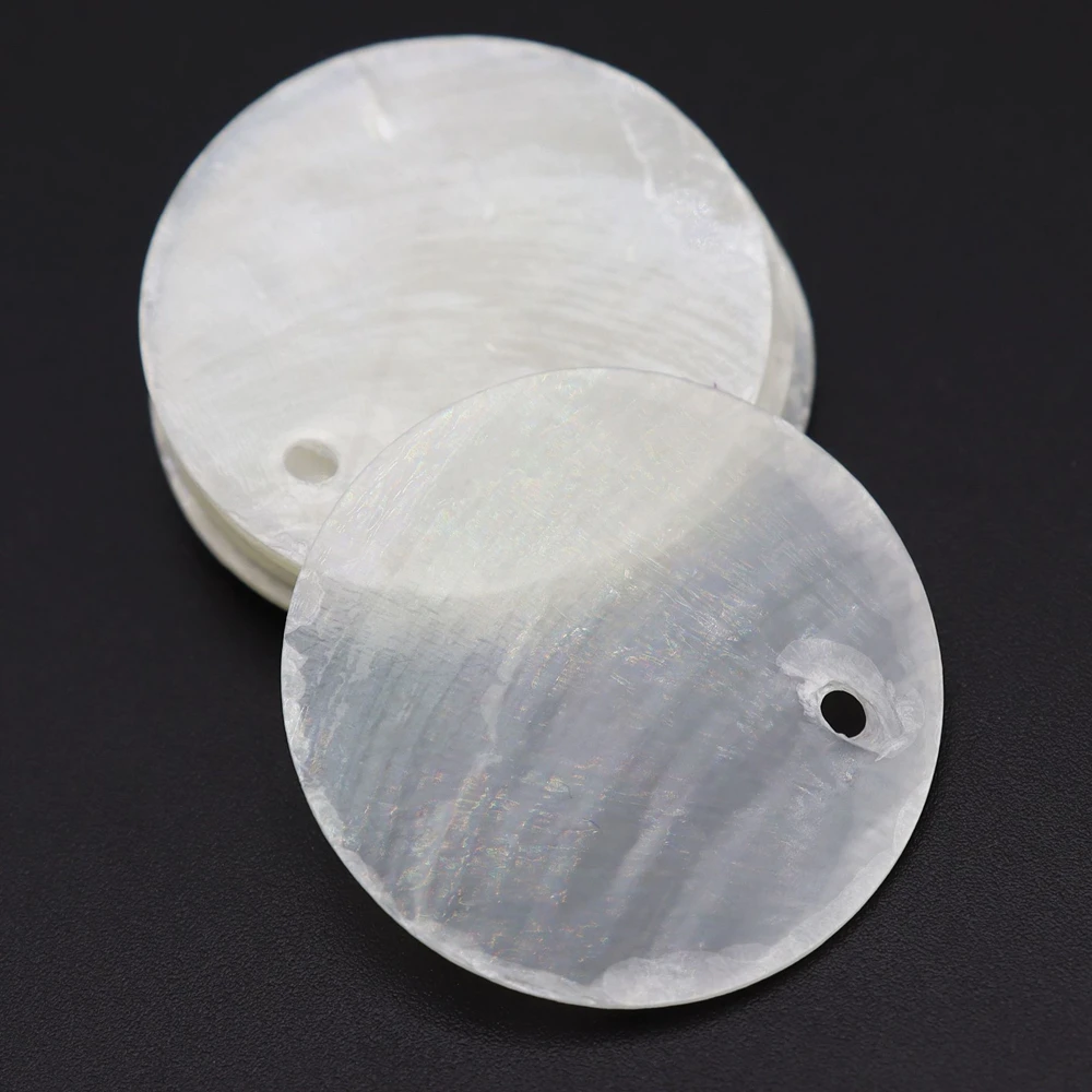 100 PCS Thin Capiz Shell 1 Hole semi-transparent Natural shell Charms 20mm 25mm For Crafts Jewelry Making Accessories Home Decor