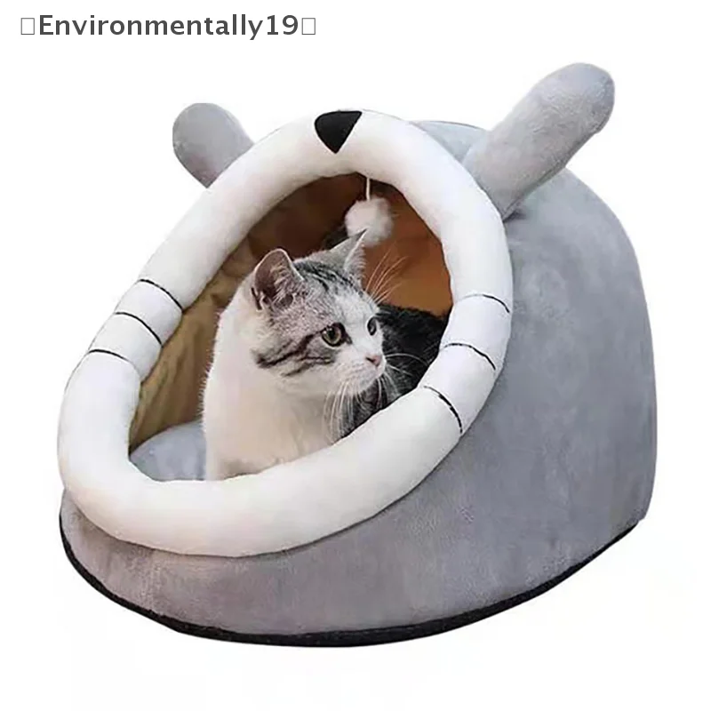 ドリーン-丸いペットの睡眠洞窟、猫のベッドハウス、犬小屋の巣、子猫のベッド、ペットバスケット、居心地の良いラウンジャー、クッションハウス、テントドッグハウス