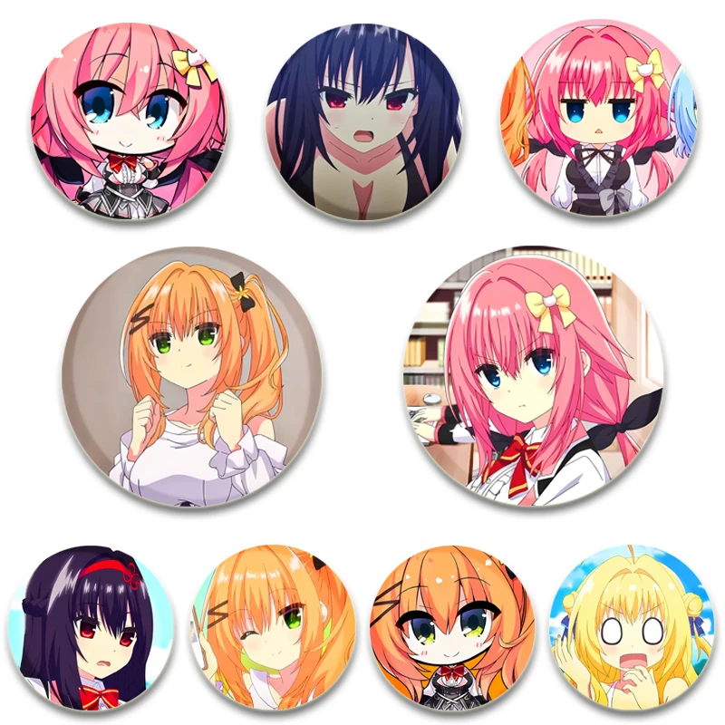 

32/44/58mm Anime Hamidashi Creative Soft Button Pins Cartoon Brooches for Clothes Decoration Round Badge Lapel Pin Jewelry Gifts