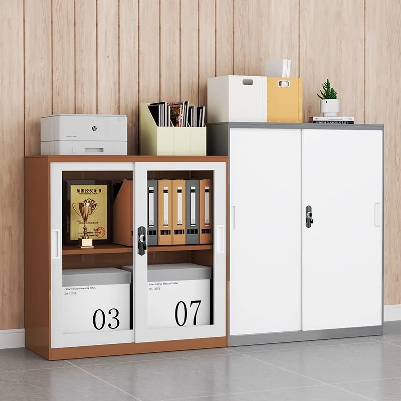 Bureau sous le bureau, porte coulissante multicouche, classeur, salle financière, base d'imprimante, petit bureau professionnel bas