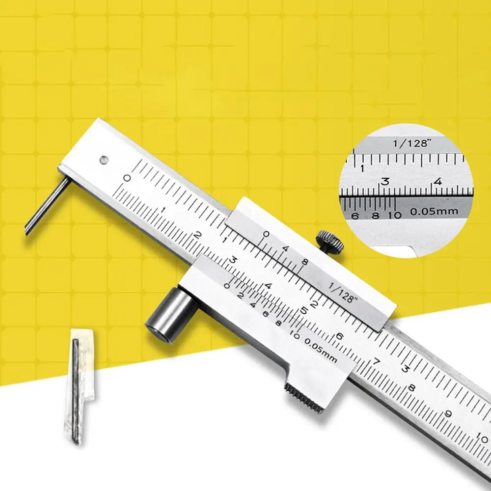 Parallel Marking Measuring Ruler Stainless steel Parallel scribe caliper Marking Vernier Caliper Measuring Tool 0-200mm